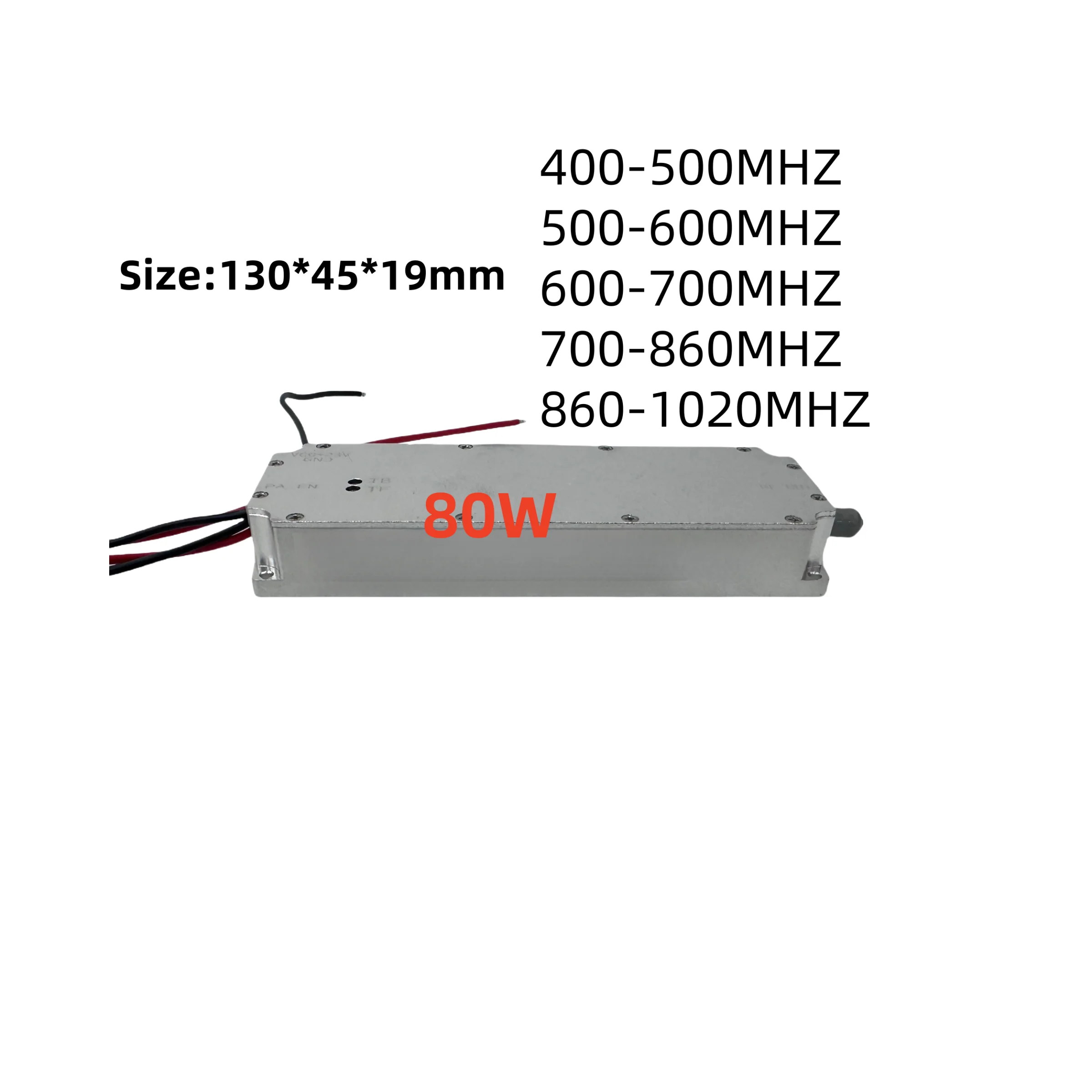 GAN 80W-100W modul 400-500MHZ 500-600MHZ 600-700MHZ 700-860MHZ 860-1020MHZ modul transmisi LORA gambar