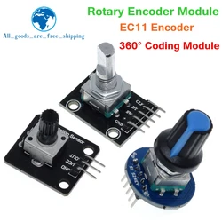 TZT 360 Degrees Rotary Encoder Module Rotary Potentiometer Analog Knob Module KY-040  RV09 Rotary Encoder EC11 Knob Cap