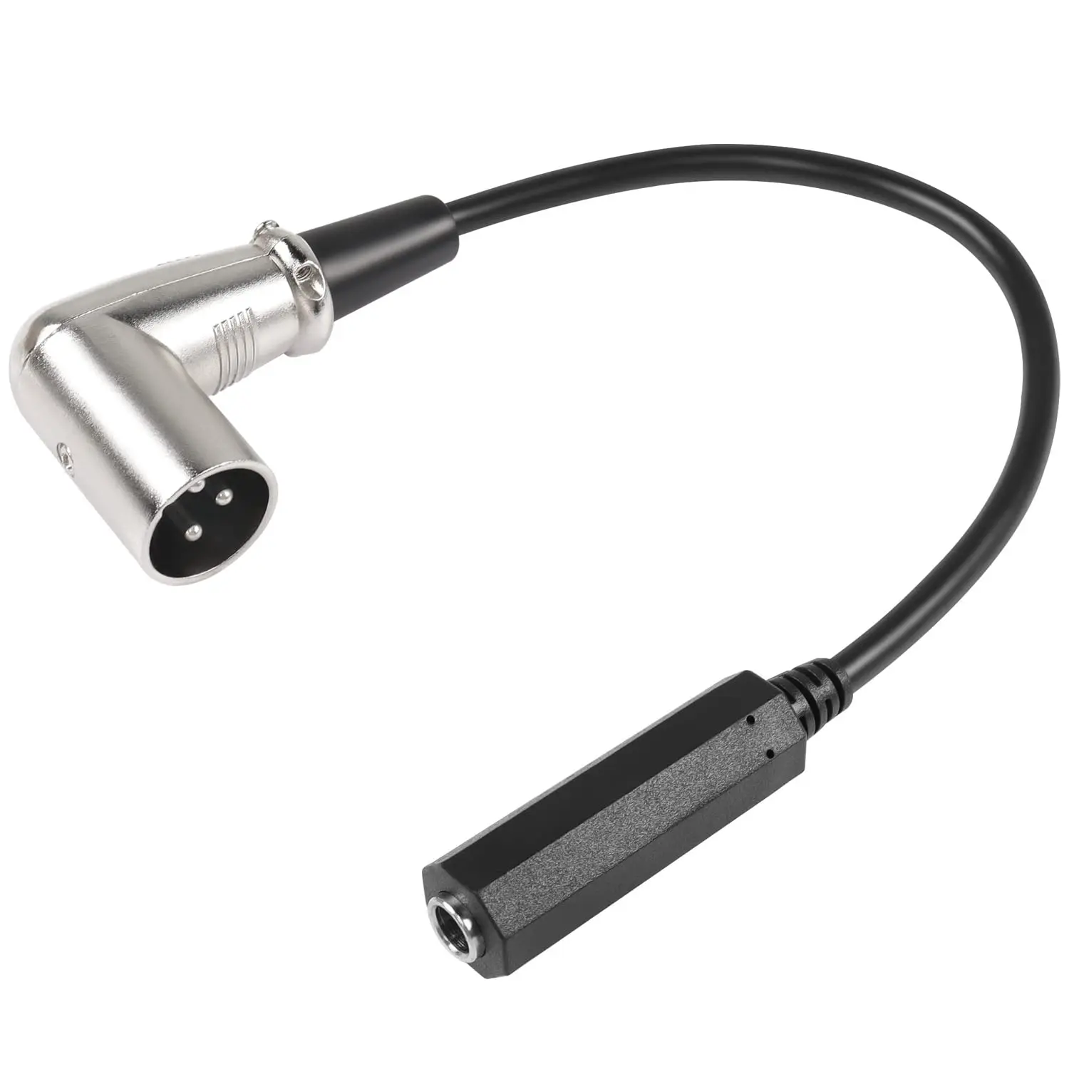 

1pc 3 Pin XLR Right Angle Male to TRS 1/4" 6.35mm Stereo Female Headphone Adapter Balanced Cable for Mixer Microphone Amplifier
