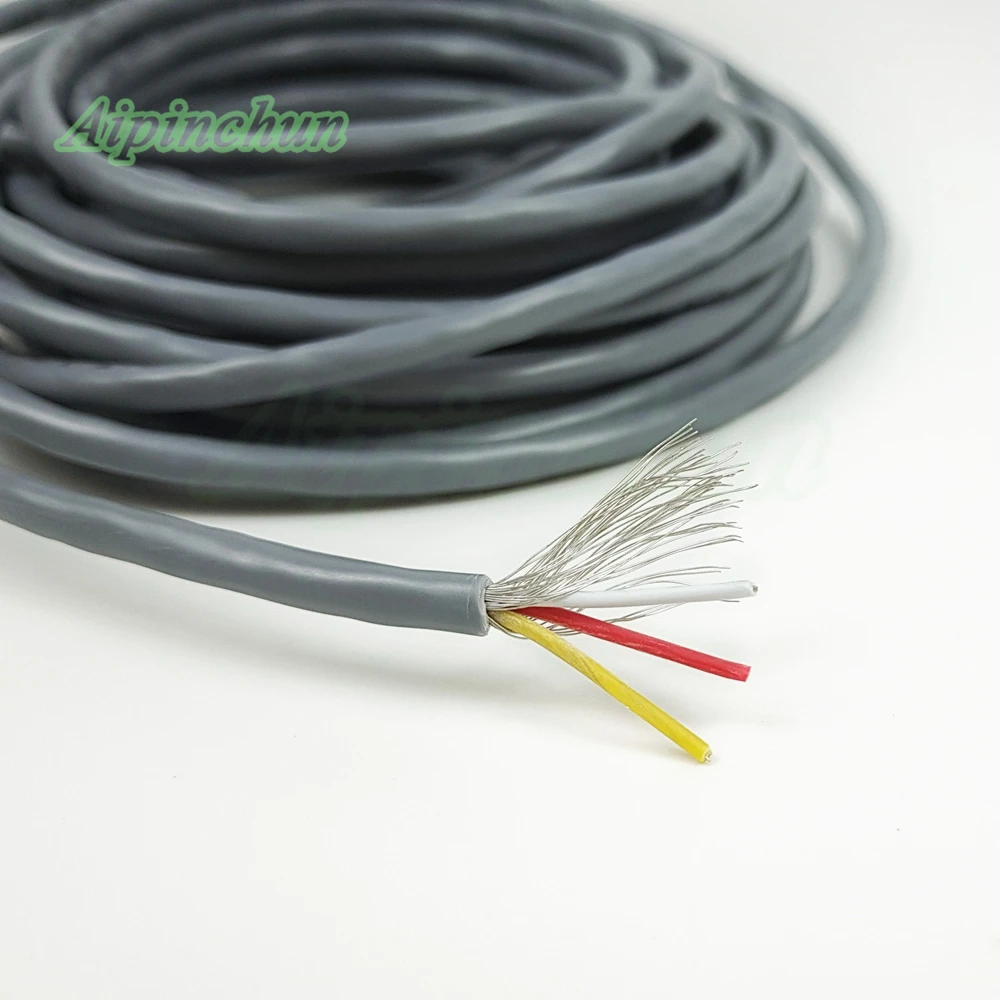 Aipinchun-Cable blindado de 2 metros, 2, 3, 4, 5 núcleos, 2547, 28AWG, 2,1 canales, Cable de señal de línea de Audio, Cable de protección para amplificador