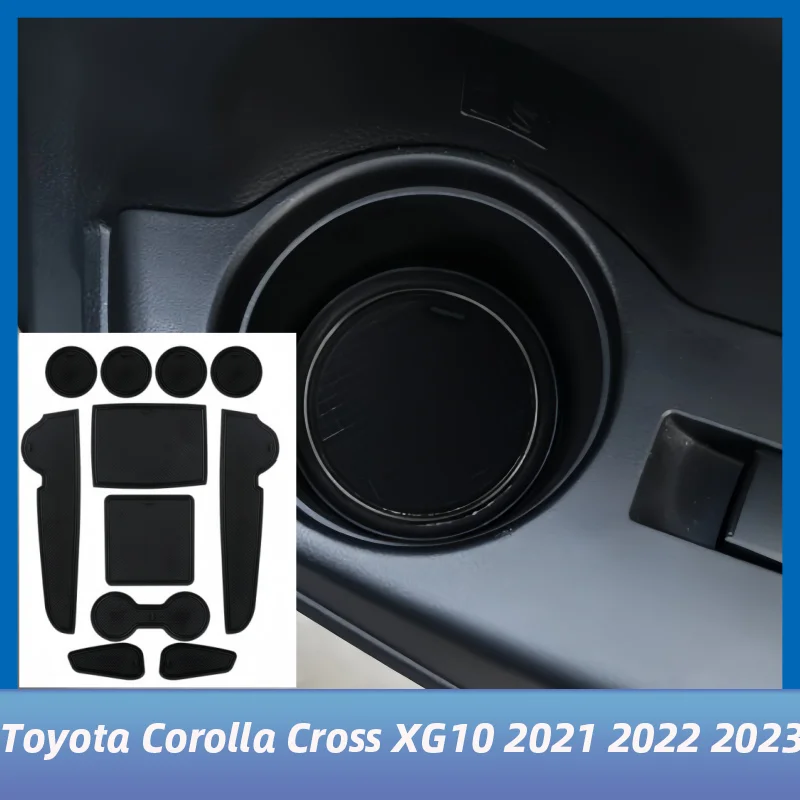 

Car Gate Slot Cup Mat for Toyota Corolla Cross XG10 2021 2022 2023 Anti-slip Pad Accessories Non-slip Mats Car Sticker Tidying