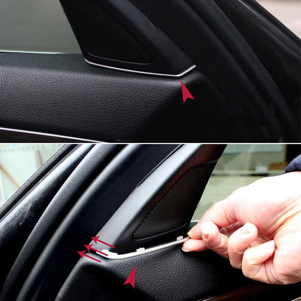 Luxury Vivid Car Decoration Front Door Apillar Tweeter Speaker Gap Cover Trim For BMW 5Series F10 2011 2013 and Operate