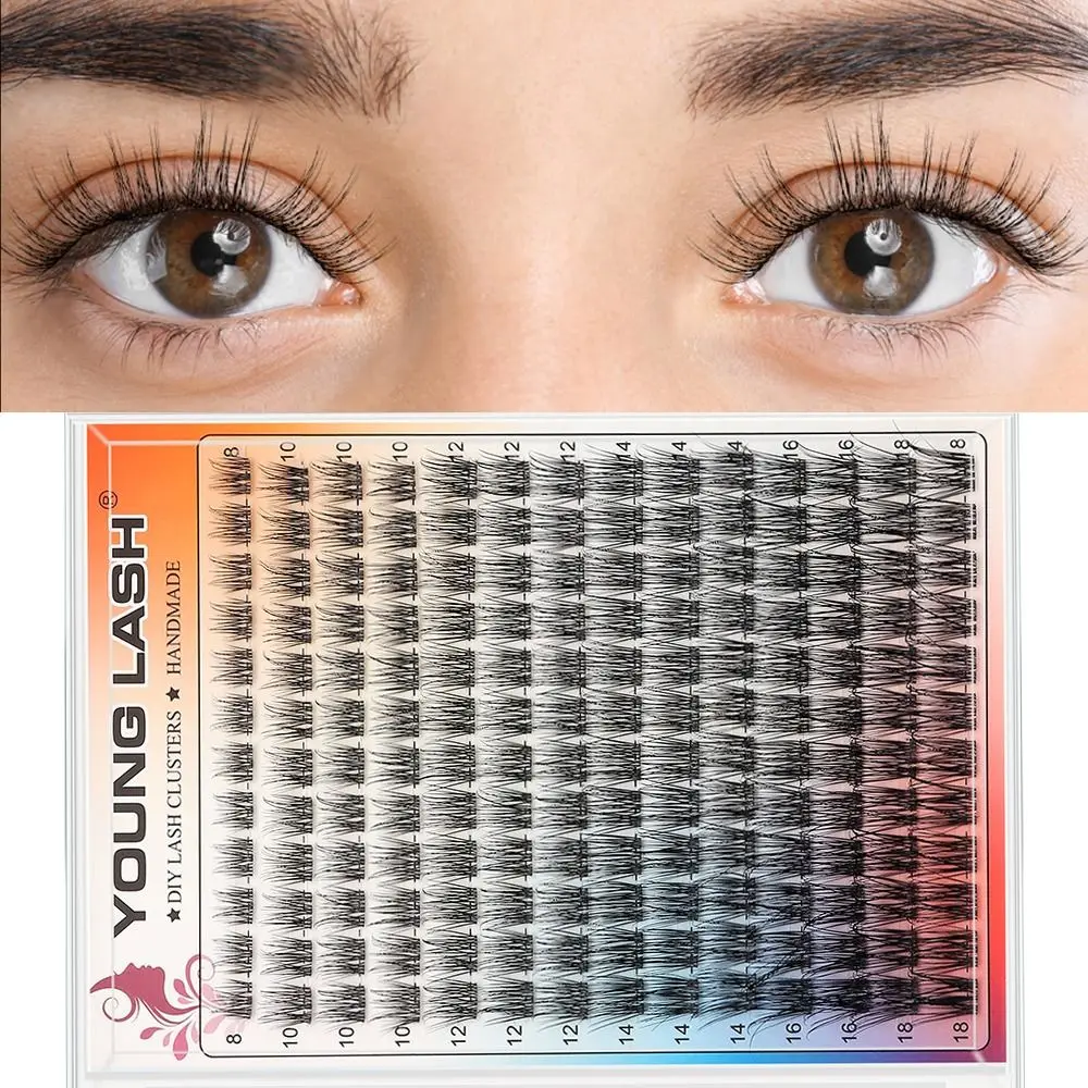 168 قطعة جديد 8-18 مللي متر مجموعات الرموش طويلة الطبيعية Wispy الرموش الفردية اليدوية رموش DIY في المنزل