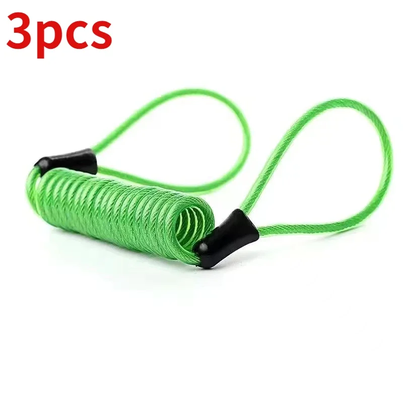 3pcs for Motorcycle Tuning Parts Car Lock Warning To Remind Rope Singles Singles Lock Rope Safety Rope Scooters Keychain