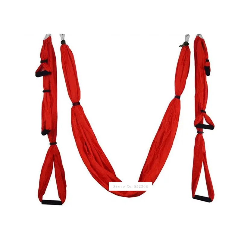 

009 6 ручек гамак для йоги, подвесной пояс, парашютная ткань, инверсионная трапеция для йоги, антигравитационная подставка для рук, веревка, нейлоновый подвесной пояс
