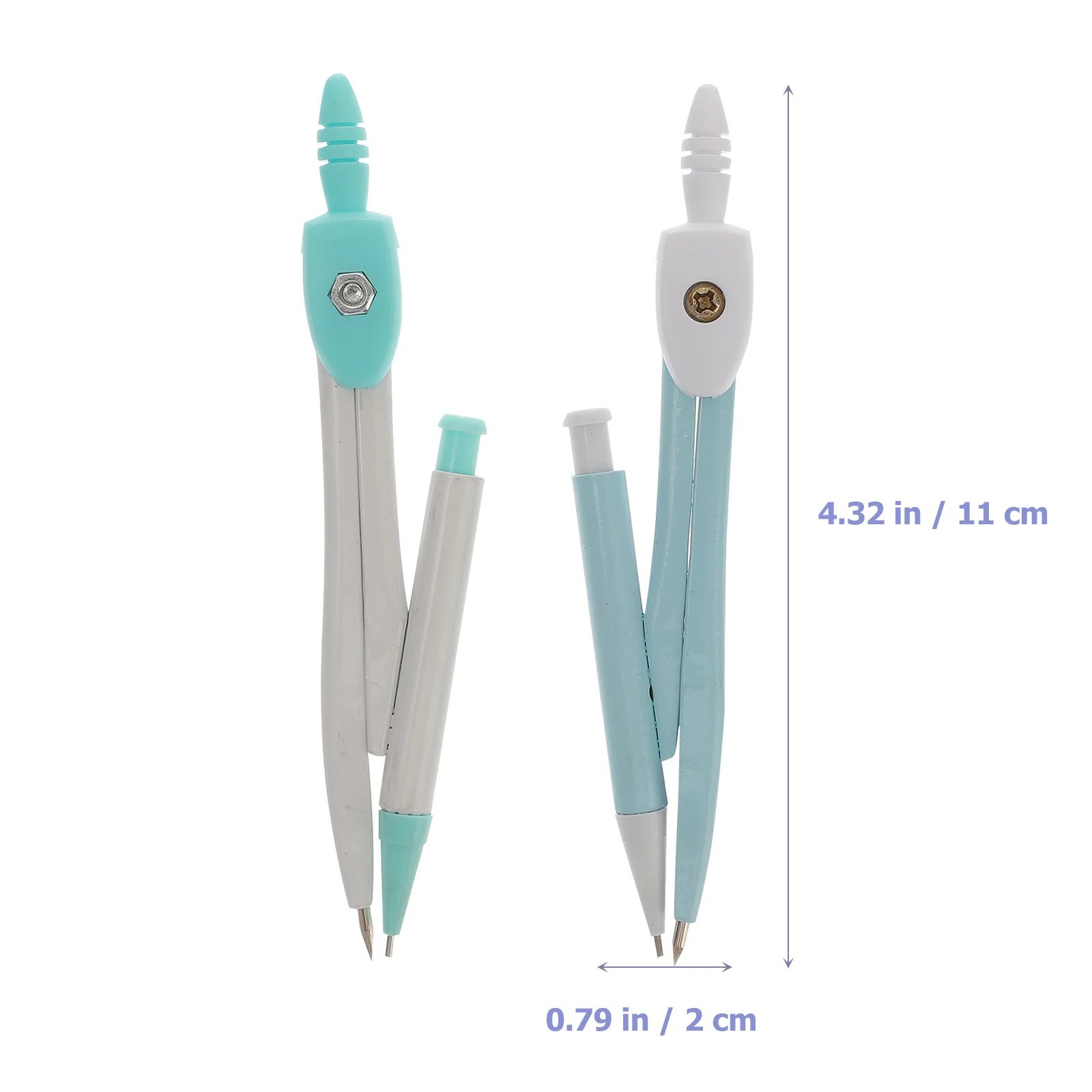 4Sets Compasses Kit High-Quality Geometry Drawing Tools for Students Portable Drafting Supplies with Refill Box Smooth Writing