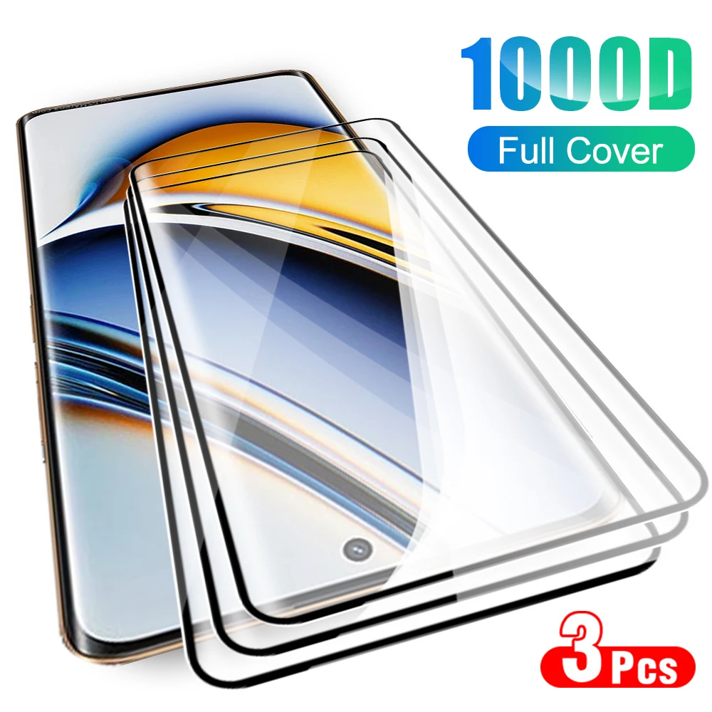 3pcs Realme11 Pro Plus 9D Full Coverge Protective Glass Case For Realme 11 Pro+ 11 Pro + 11Pro 5G Screen Protector Tempered Film