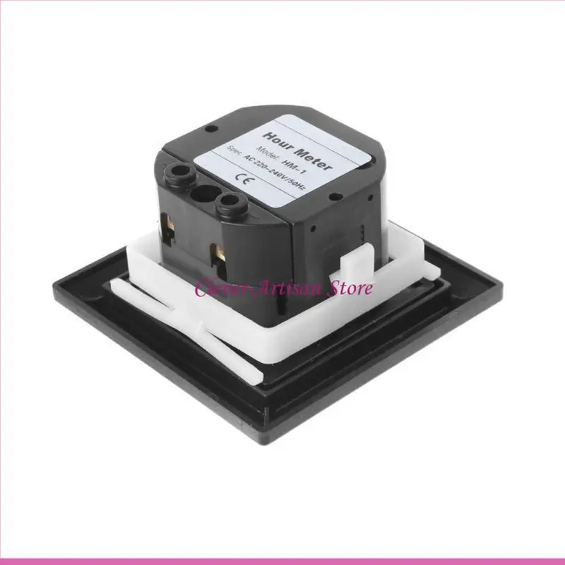 E06B Nauwkeurige HM-1 Timer Square Teller Digitaal 0-99999,9 uur Meter Hourmeter-meter 0,3W AC220-240V / 50Hz AC
