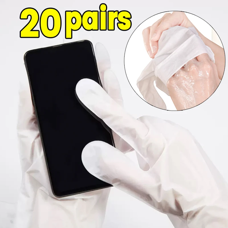 

20 Pair Homemade DIY Double-layer Foot Mask Hand Mask Nourishing Moisturizing Brightening Exfoliating Remove Dead Skin Care Tool