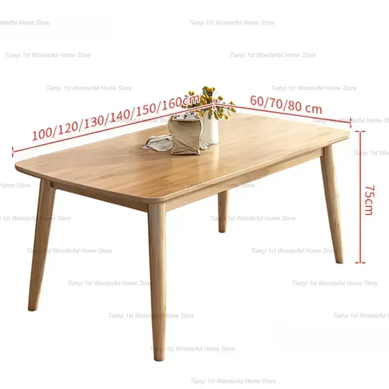 Japanese Solid Wood Small Apartment Home Dining Tables And Chairs Set Dining Tables Nordic Luxury Rectangular Dining Table