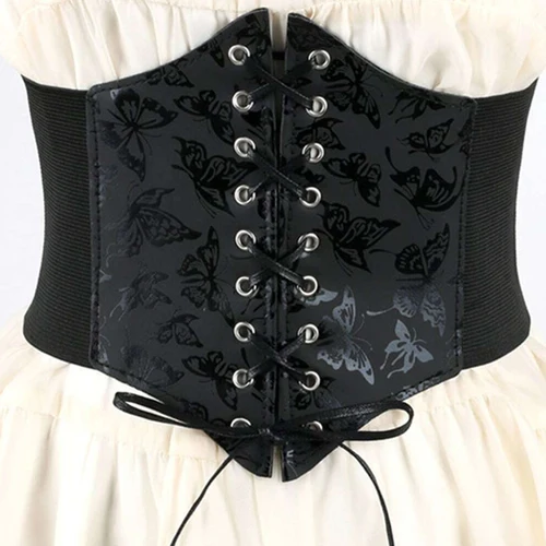 Imagen 1 del producto Corsé moldeador de cuerpo para mujer, cinturón ancho de cuero Sexy, fajas, cinturones para mujer, corsés y Bustiers adelgazantes de cintura alta