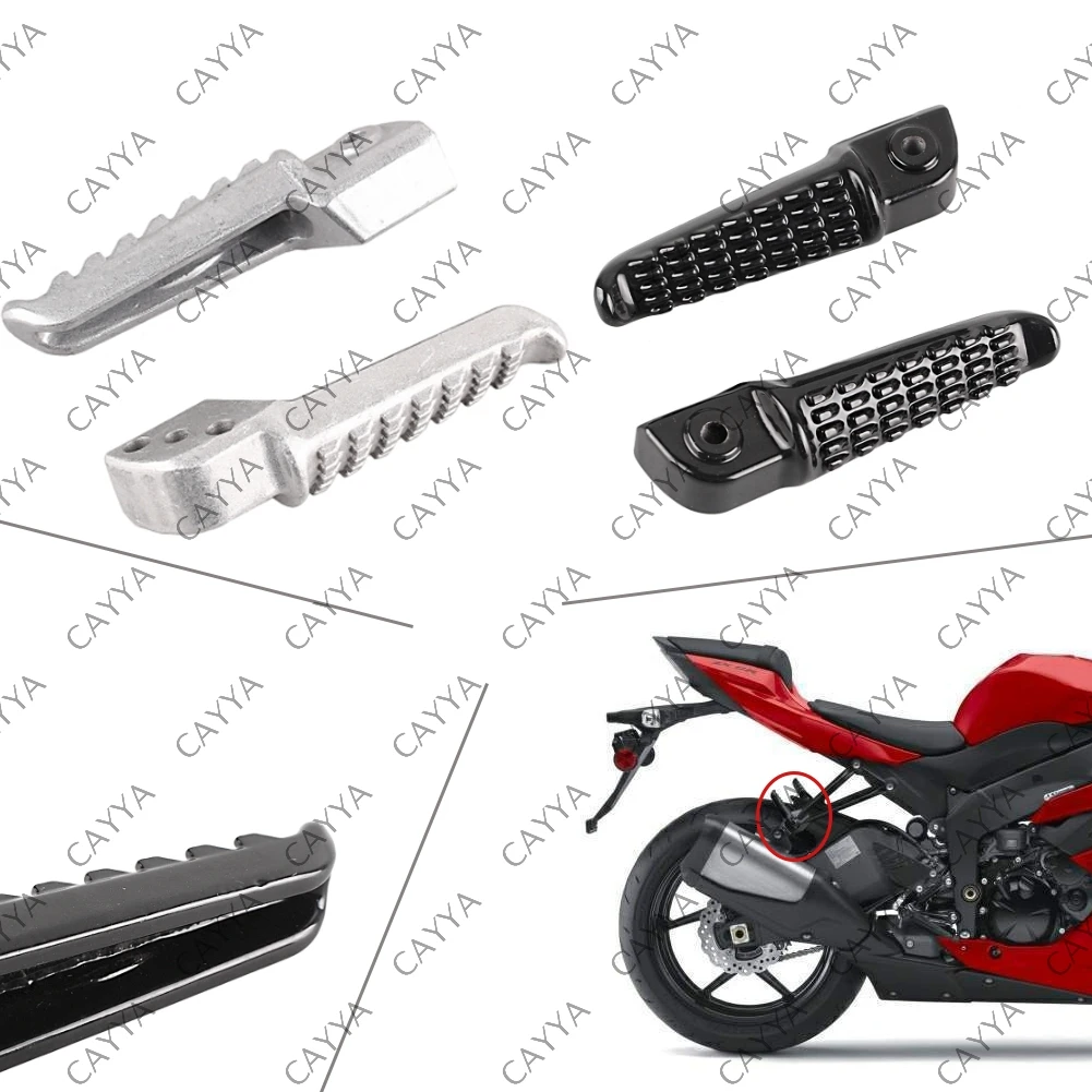 1 Pair Motorcycle Rear Footrest For Kawasaki EX650 250 Z1000 ZX6R ZX9R ZX10R ZX12R ER6N ER6F EX250 ZX14 Z750 Z1000SX