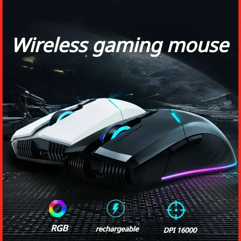 THUNDEROBOT ML701 Wireless Mouse Dual-mode Long Battery Life Lightweight Ergonomic Gaming Mouse PC Gamer Laptop Accessories Gift