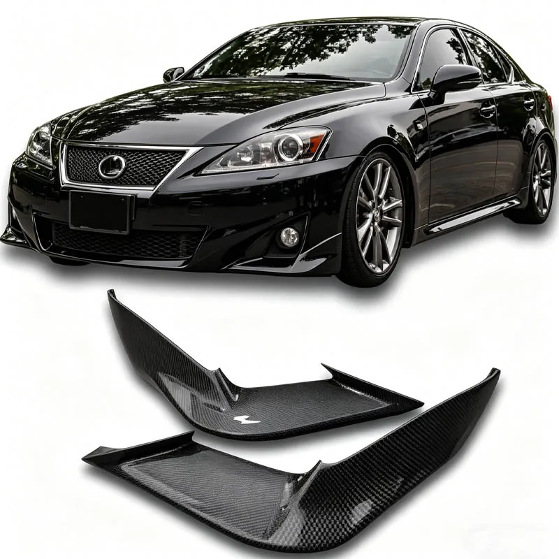 For 2011-2012 Lexus IS250, Water Transfer Carbon Fiber Front Lip, Front Bumper Body Kit