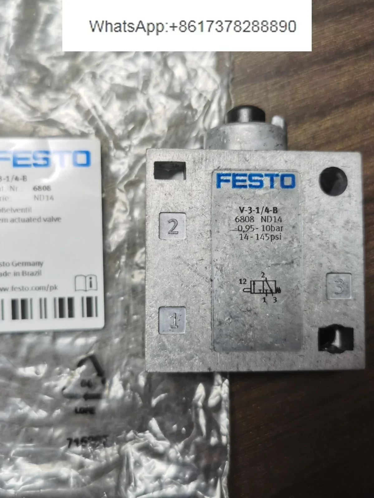 

FESTO mechanical rod drive valve 3626 10747 4938 2334 6808 6809 3394 9157