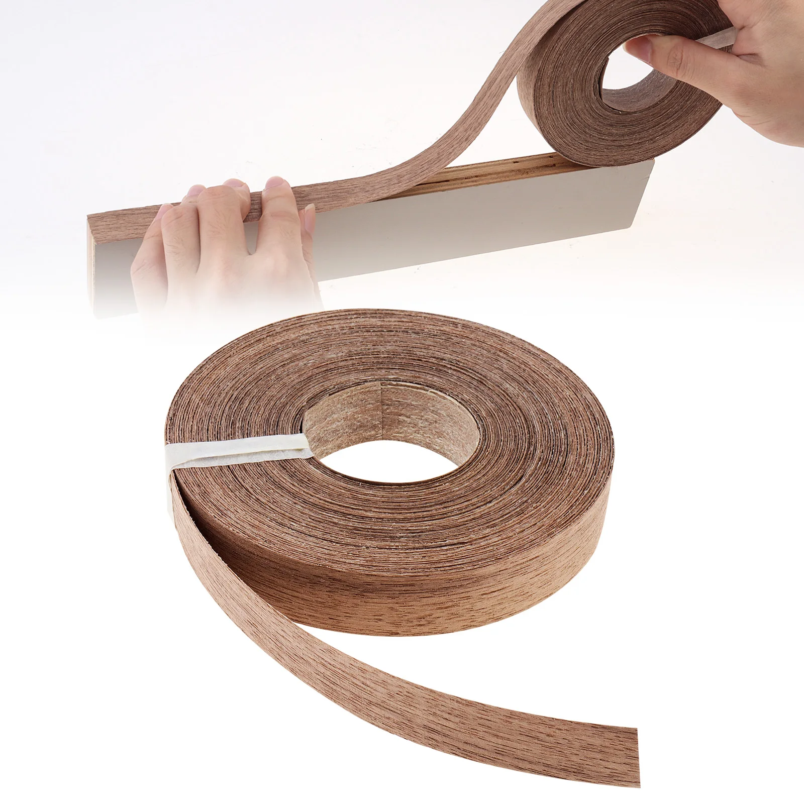 ربط حافة الجوز بطول 15 مترًا، ربط شريط من الخشب الحقيقي الملتصق مسبقًا لاستعادة الأثاث/إصلاح الخزانة، ربط حافة مرن #1