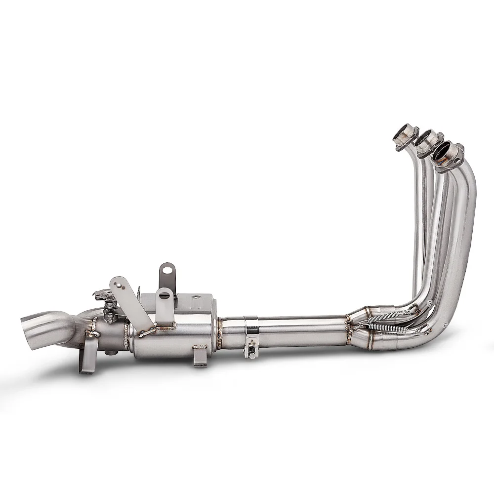 Slip On Header Pipe With Dual Channel Valve Box For CF675SR-R Motorcycle Exhaust