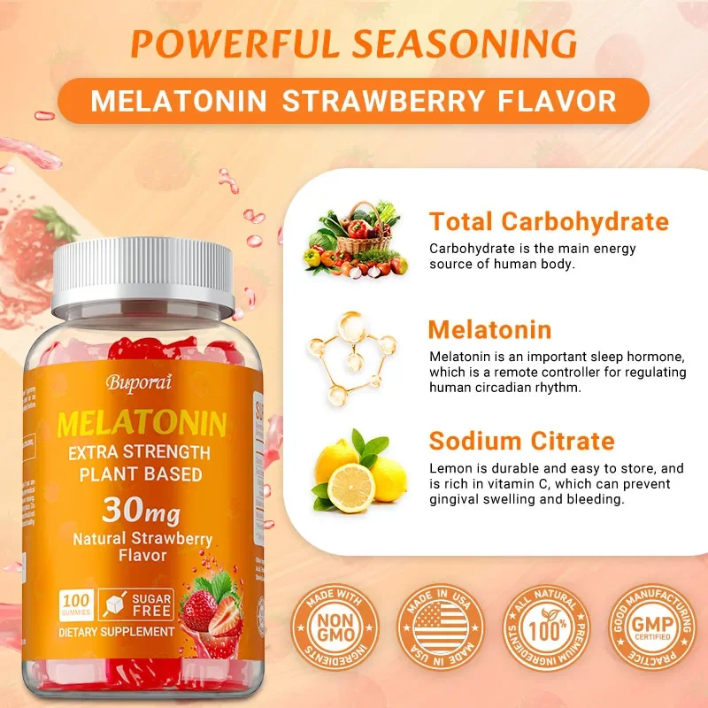 Melatonin 30mg - Calm The Mind, Reduce Stress, Antioxidant, Improves Insomnia, Improves Sleep Quality, Enhances Immunity
