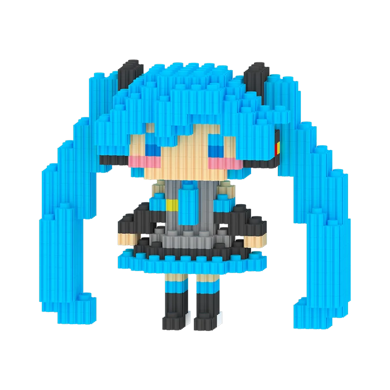 Juego de bloques de construcción de serie elfo de variedad Hatsune Miku, juguete educativo ensamblado, modelo lindo, adorno para el hogar, regalo creativo