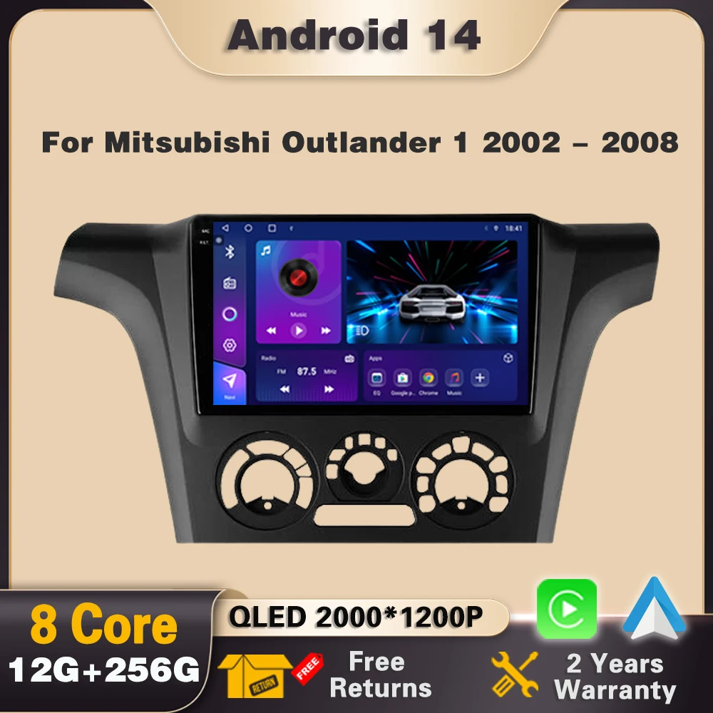 

Android 14 Car Radio For Mitsubishi Outlander 1 2002 - 2008 Autoradio Multimedia Stereo Carplay 4G Navigation GPS BT WIFI DVD