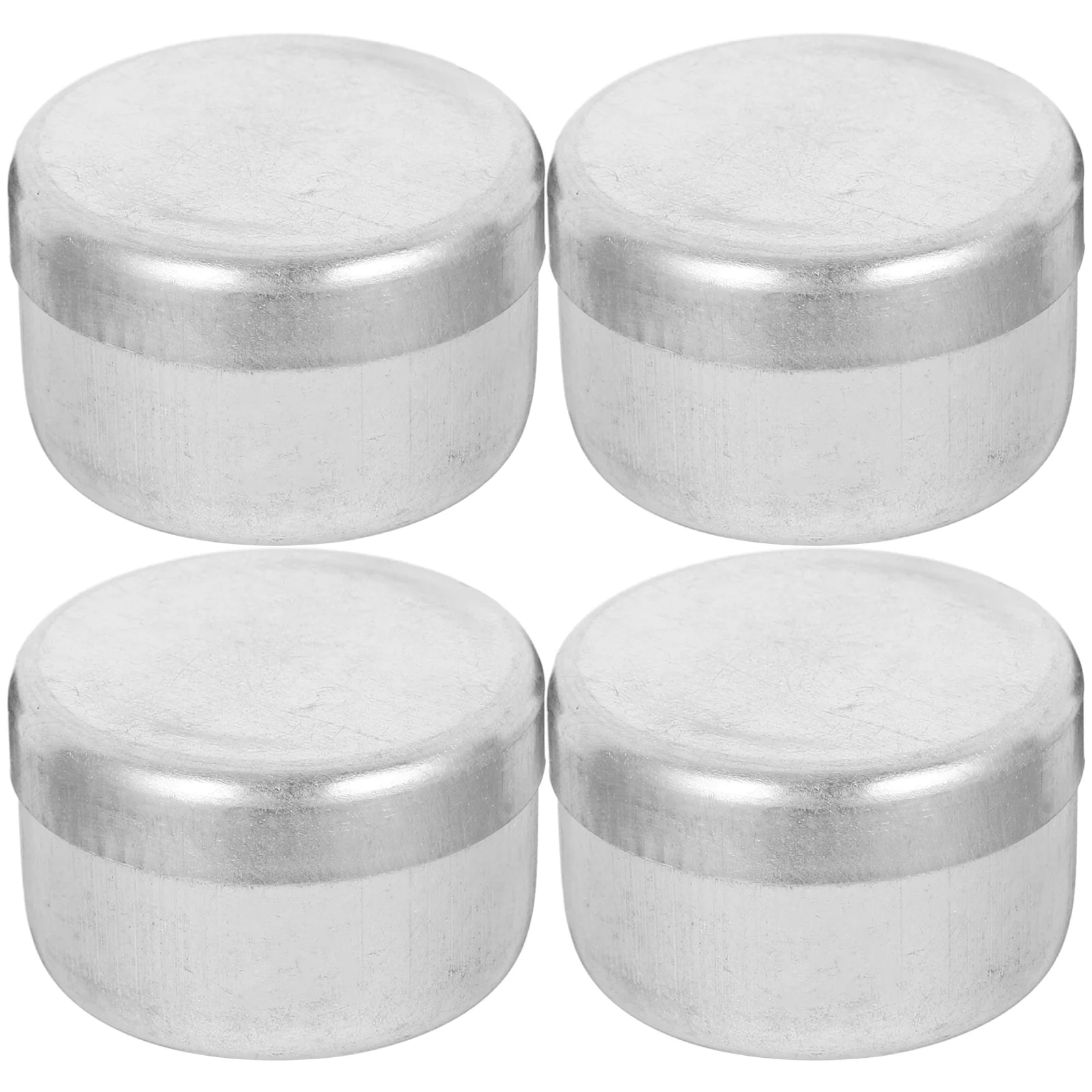 

4 Pcs Soil Sampling Box Metal Empty Cans Sample Containers Jars with Lids Storage Tiny