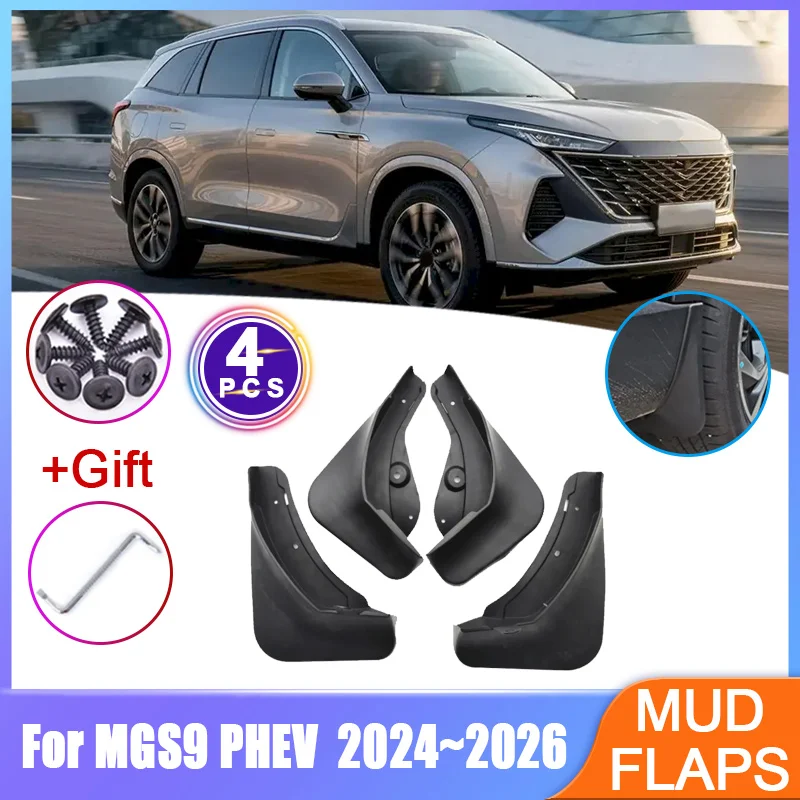Car Fender For MGS9 PHEV 2024 2025 2026 MG RX9 QS Flares Splash Guards Protector Cover Anti Sludge Mudguard Exterior Accessories