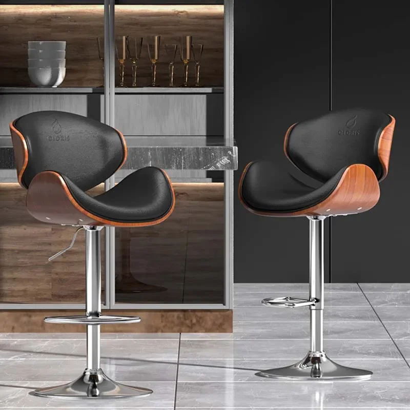 

Back Lounge Bar Stools Luxury European Floor Kitchen Dining Bar Stools Counter High Taburetes Para Barra Salon Furniture