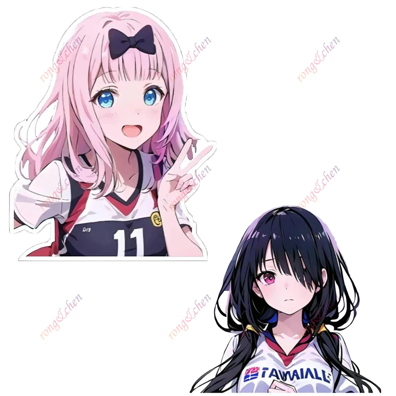 

Funny Car Sticker Japanese Girl for Car Motorcycle Racing Helmet Laptop Trunk Body Car Window Surfboard Waterproof PVC Decals