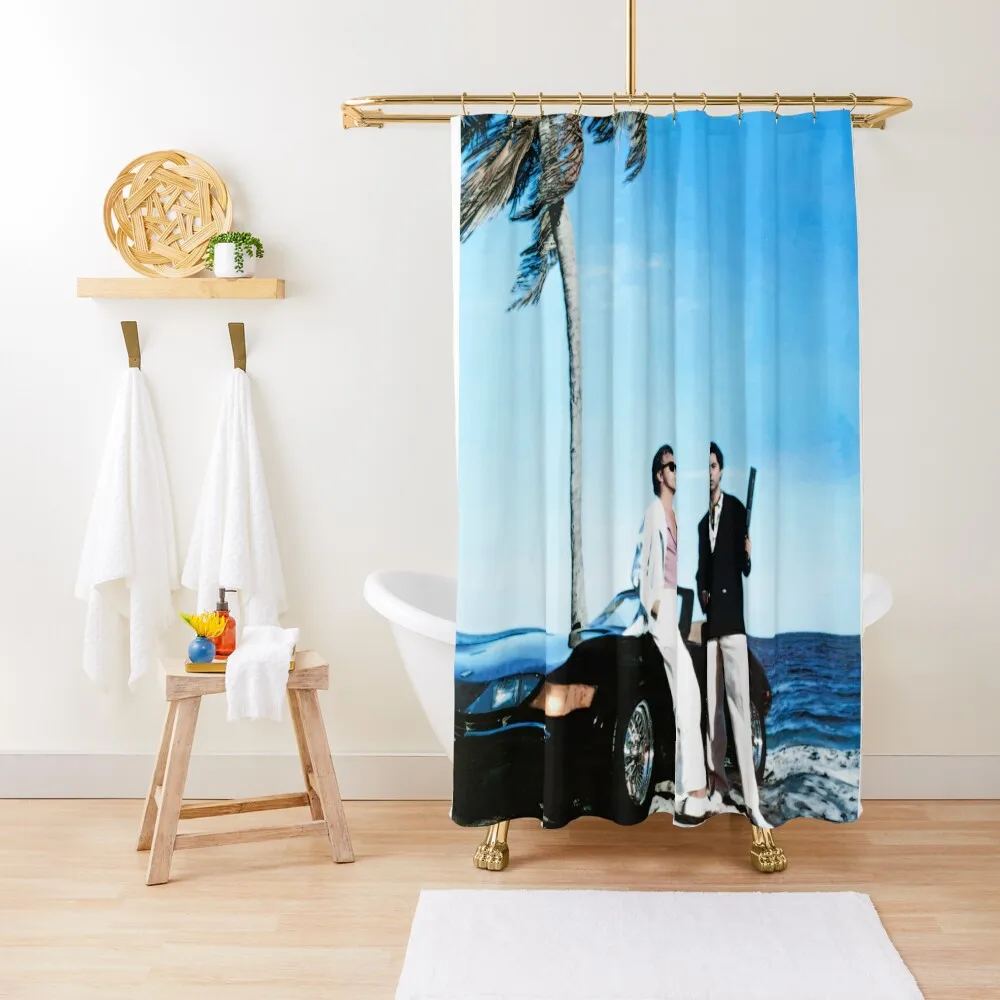 

Miami Vice - retro Shower Curtain Bathtub Modern Accessory Bathrooms Accessories For Shower And Services Bathroom Decor Curtain