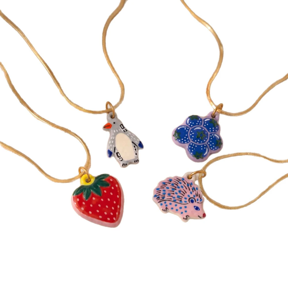 316 Edelstahl Wasserdicht Farbbeständig Frisch Niedlicher Kleiner Hund Igel Blume DIY Anhänger Charms für Schmuck – Detail 5