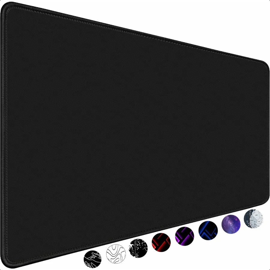 

Large Gaming Mouse Pad Waterproof Extra Large Big Mouse Pad with Stitched Edge XXL NonSlip Black Computer Long Mousepad Desk Ma