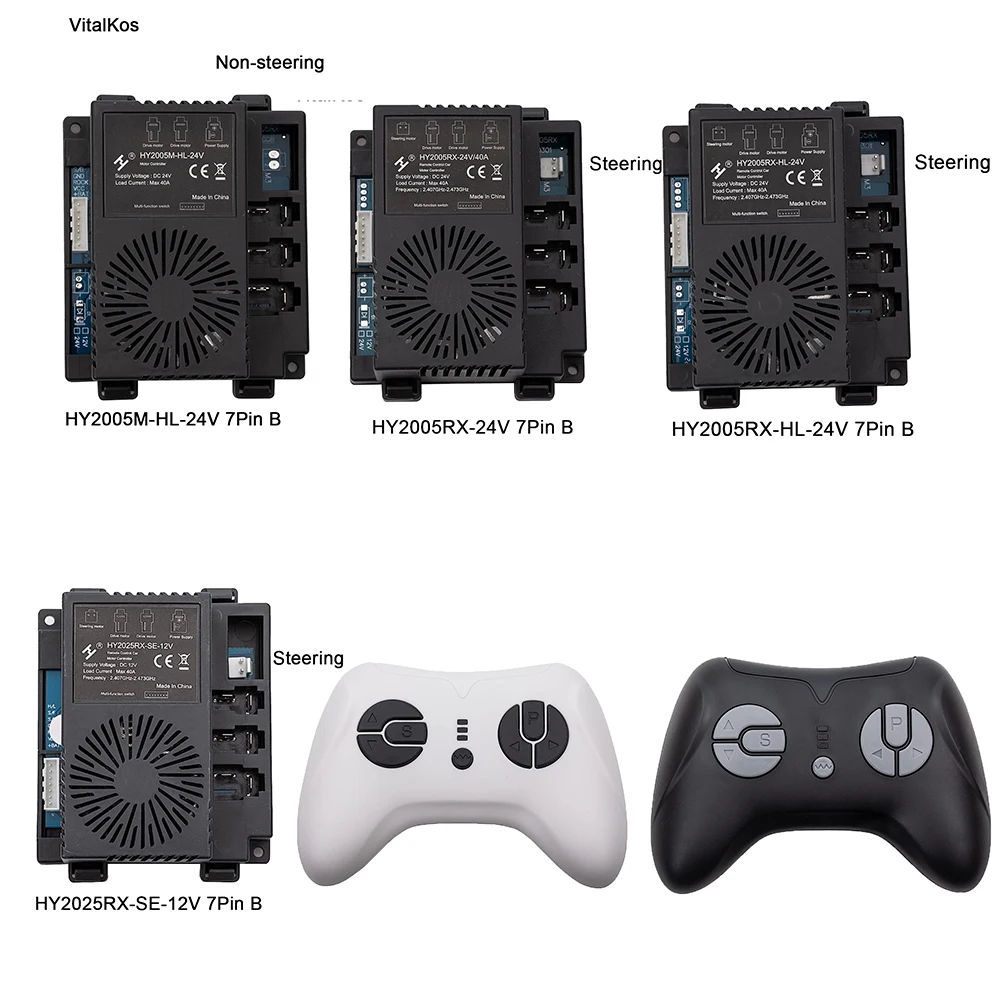 VitalKos controle remoto e receptor para crianças, Bluetooth elétrico, passeio em peças de reposição do carro, opcional, HY2005RX, 2005M