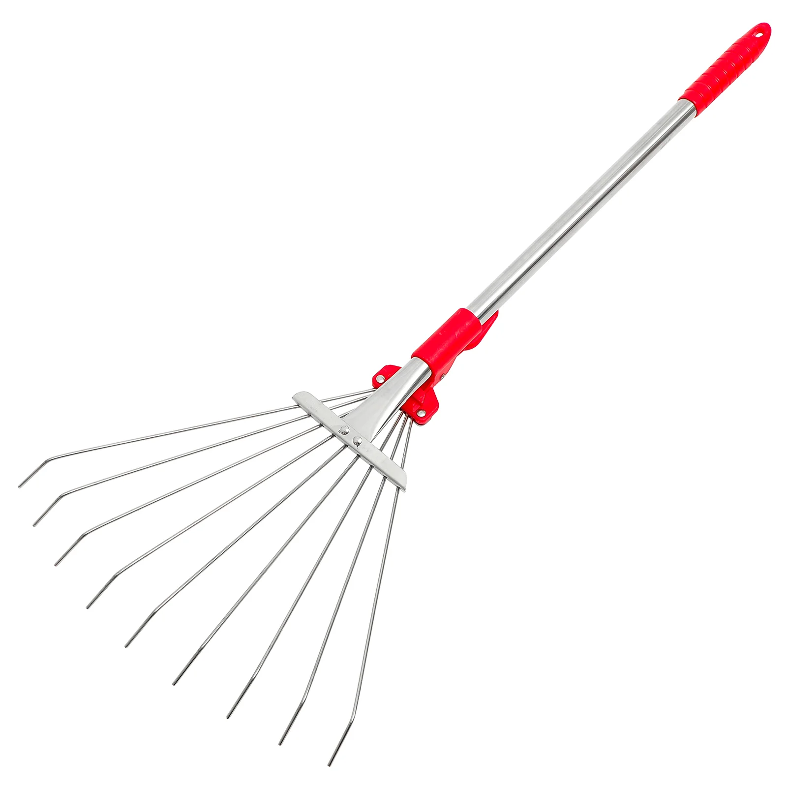 Fold Leaf Cleaning Rake Flower Bed Stainless Steel Rakes for Lawns Heavy Duty Garden Metal