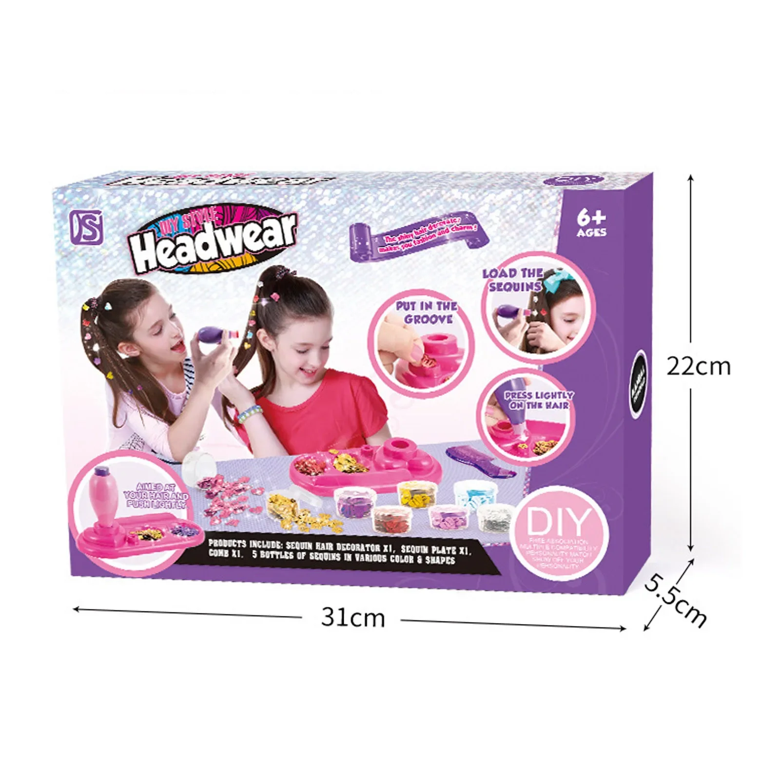 ผม Bedazzler ชุดผม Glitter Patch Quick Glitter Machinehair Glitter Stamper เพชรเครื่องเย็บกระดาษผม Bedazzler