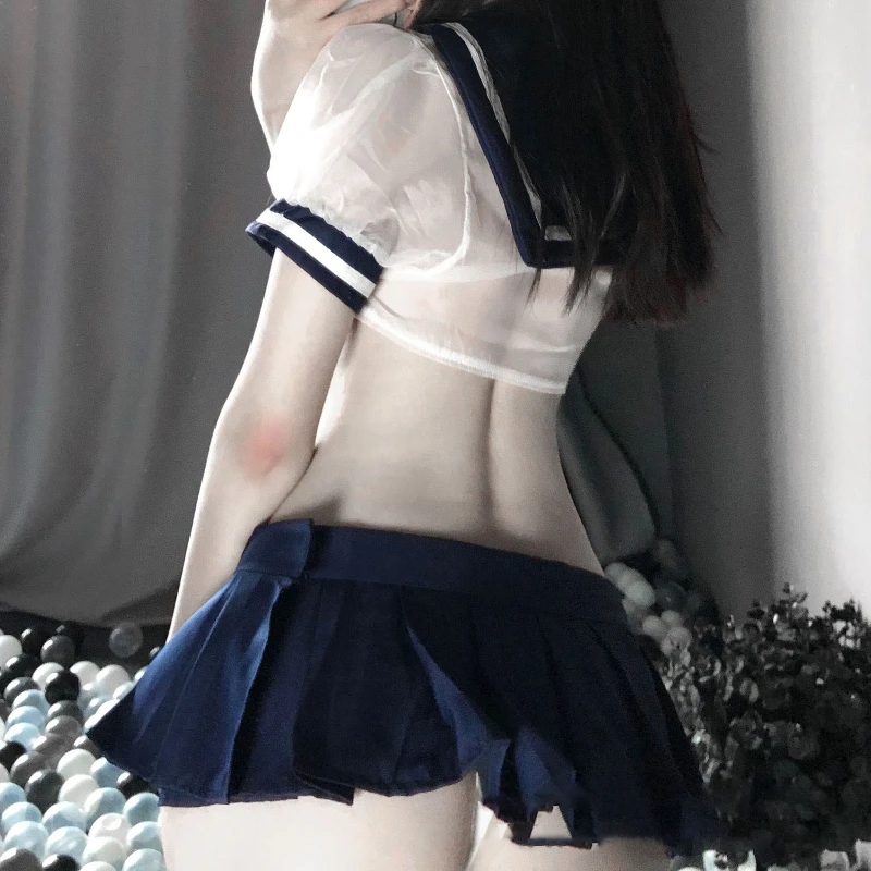 Sexy Lingerie Cosplay Anime Japanese School Uniform Porno JK Mini Skirt Set Erotic Student Pajamas 18 + Women Plus Size Lingerie