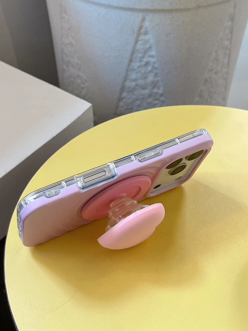 2 IN 1 Pink Heart Ripple For MagSafe Phone Case for iPhone 17 ProMax 16 15 14 13 Magnetic Wireless Charging Anti-fall Cover - Image 5