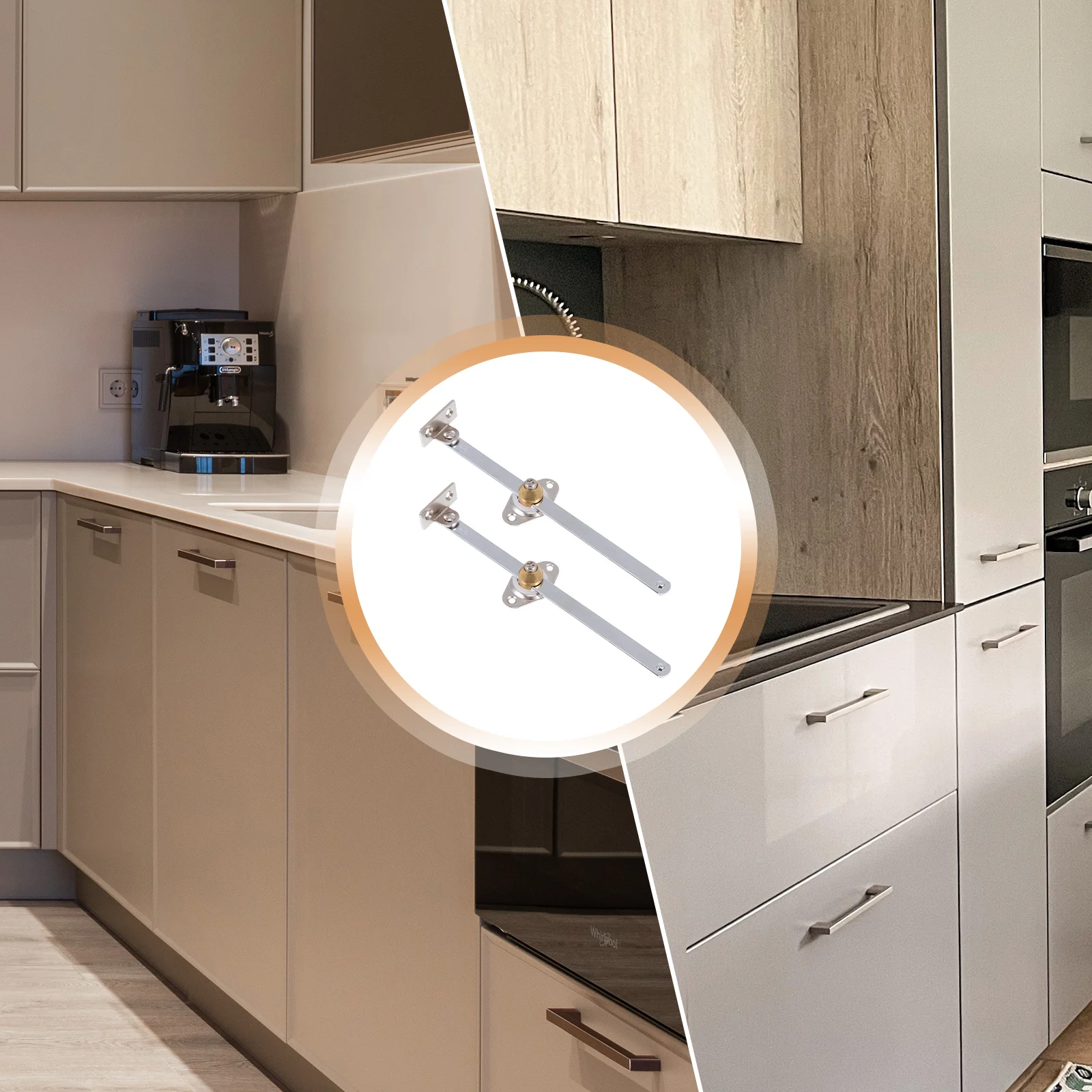 

High Craftsmanship Steel Support Bars for Cabinet Doors Closet Support Bars Electroplated Silver Finish