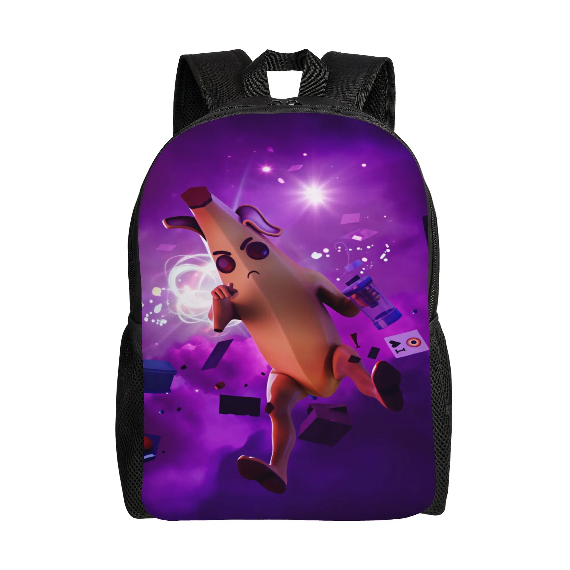Peely Victory Royale Banana  Backpack  Outdoor Style Backpacks Women Designer Breathable High School Bags Fun Rucksack