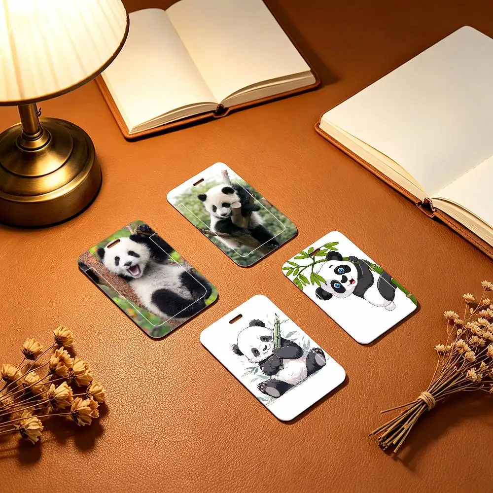 Panda Black Lanyard Card Holders Student Meal Cards And Campus Ids School