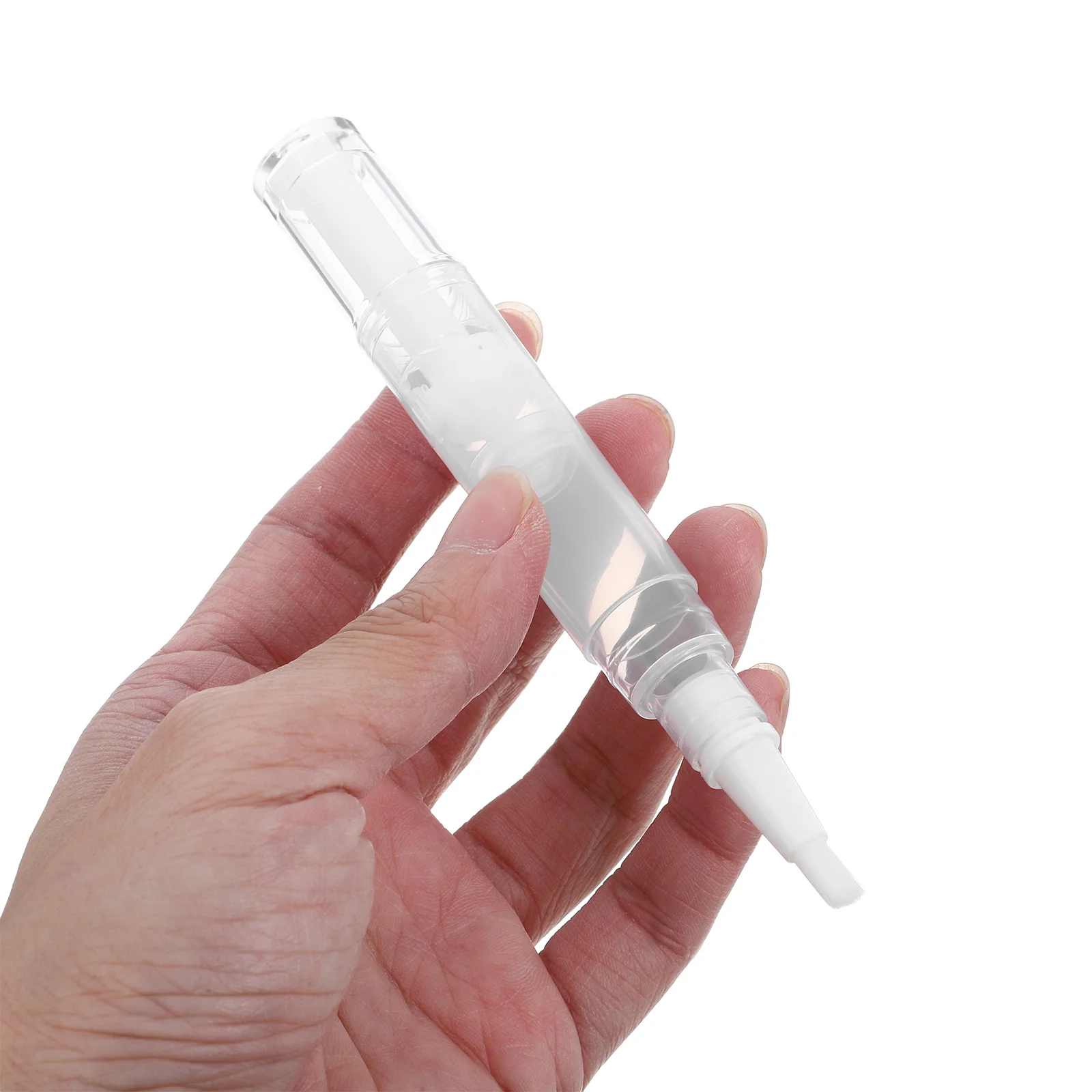 20Pcs Transparent Twist Lip Gloss Pen 5Ml Refillable Empty Makeup Pen for Nail Oil Cuticle Treatment Foundation Application Fast