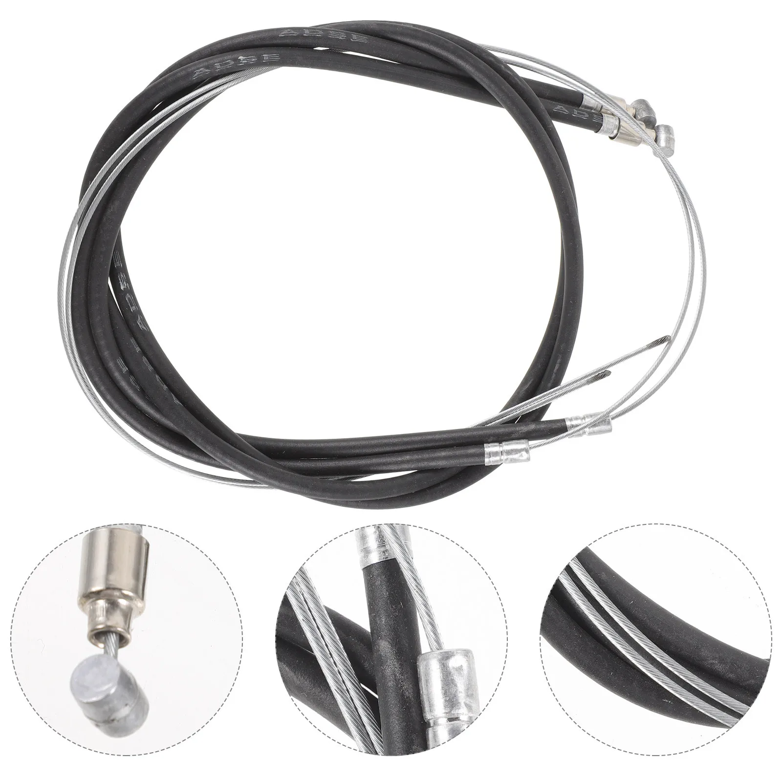 

2pcs Wheelchair Brake Cable Front Bike Brake Cables Black Repair Kit Durable High Tension Wear Resistant Oxidation for Bicycles