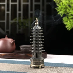 Chinese Pagoda Vertical Incense Burner Home Decor Sandalwood Burner 10.5cm Line Incense Stick Holder Incense Ornaments Tea Room