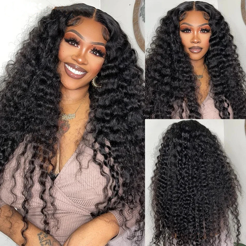 

NEOBEAUTY-10A 13x4 Kinky Curly Lace Front Human Hair Wigs 4x4 Transparent Kinky Curly Wig Human Hair 180 Density Closure Wig