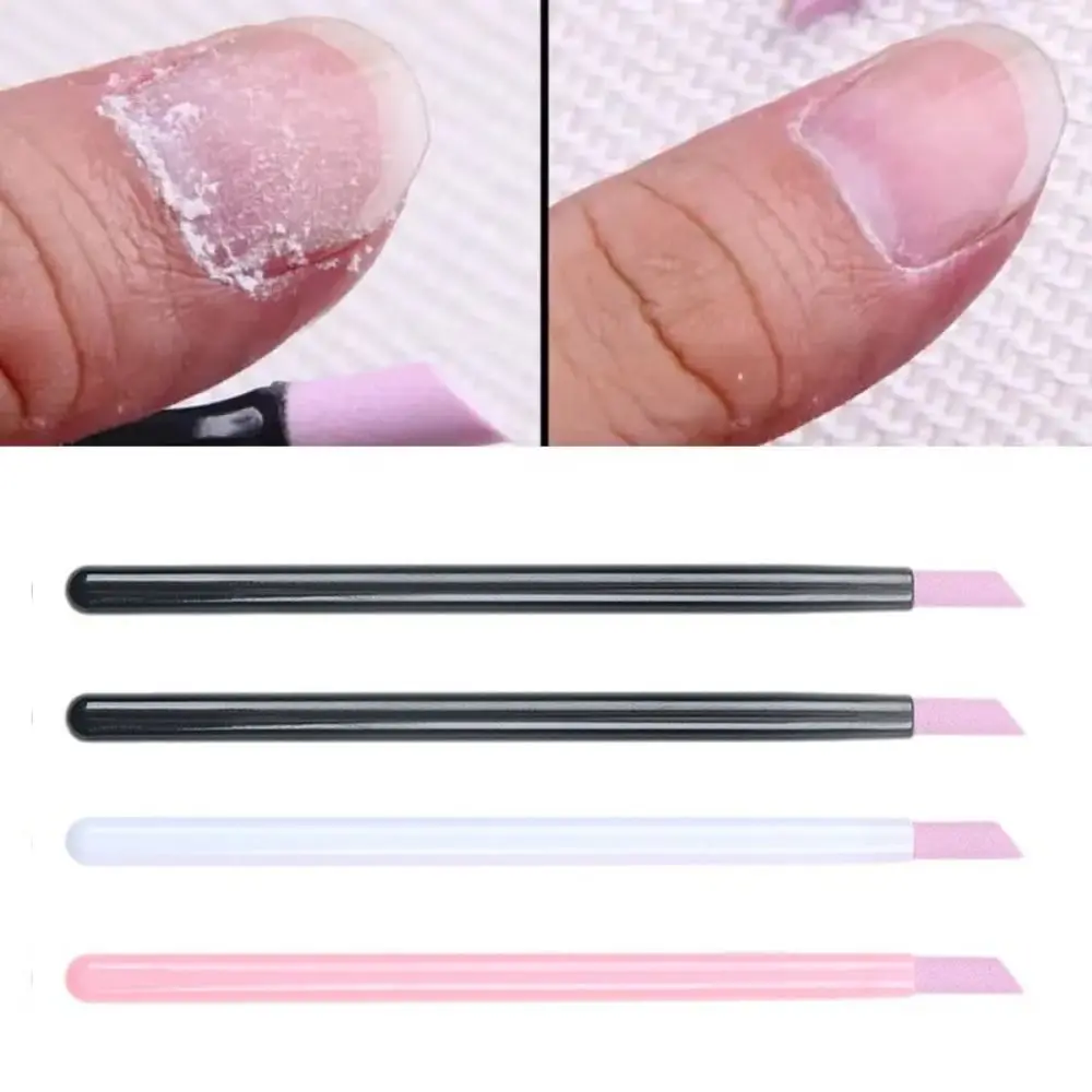 Pluma de pulido de piel de uñas de cuarzo, 3 colores, removedor de cutículas profesional, pluma de pulido de uñas de plástico resistente al desgaste, herramientas de manicura