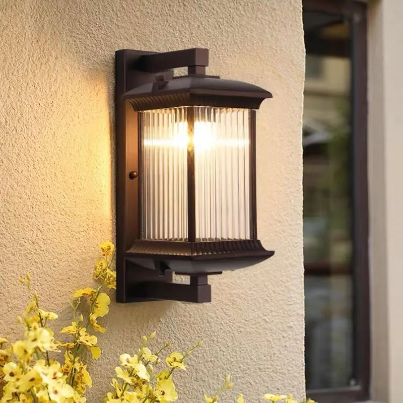 

LED Outdoor Porch Light Retro Waterproof Lighting European Villa Courtyard House Gate Patio Exterior Wall Corridor Sconce Lamps