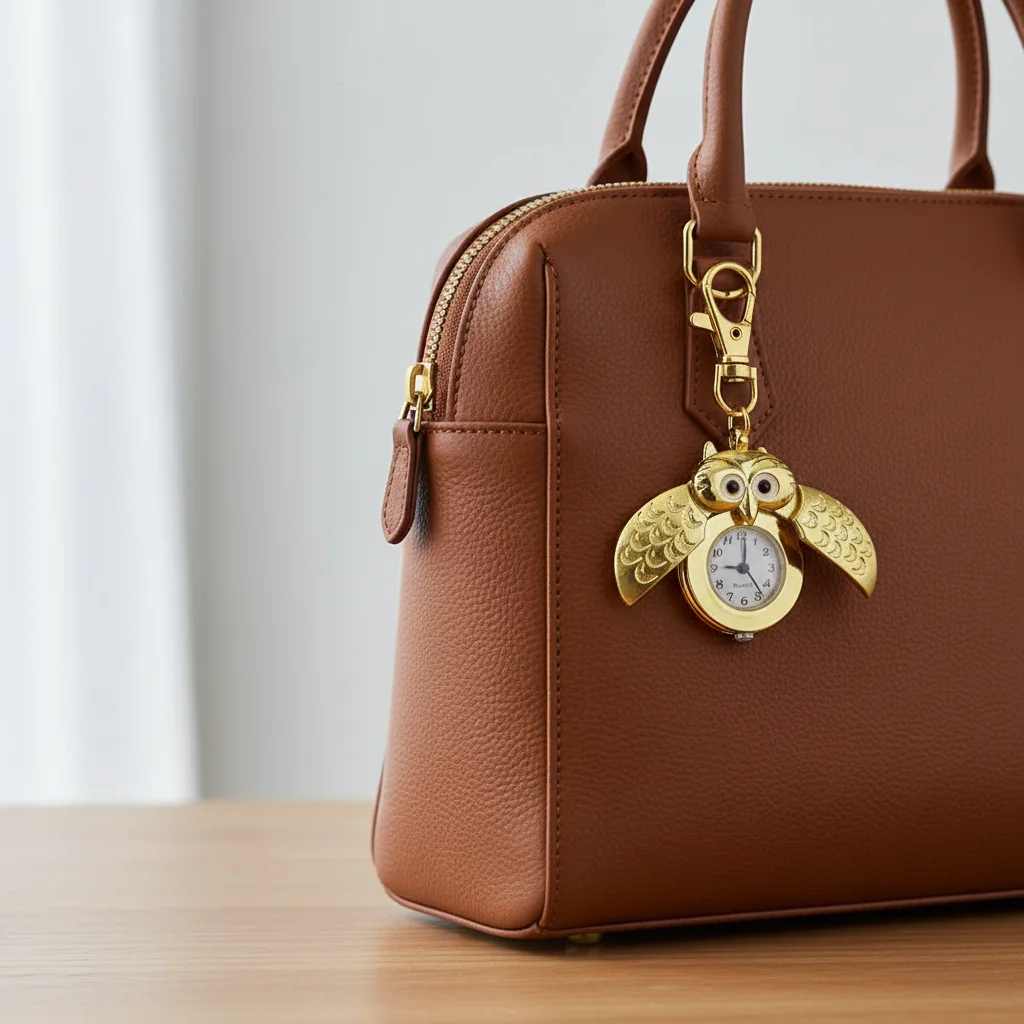 

Fashion Flip Style Necklace Hanging Watch Small Cartoon Keychain Pocket Watch Cute Owl on Chain Children's Watches Daily Wear