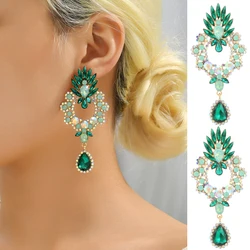 New Teardrop Shiny Rhinestone Decor Original Dangle Earrings For Women Trend Luxury Quality Charm Pendant Jewelry Accessories