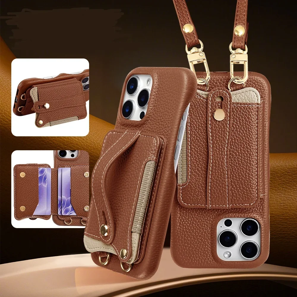 

Back Magnetic Flip Wallet Case Phone Cover for Huawei Honor Magic6 5 Pro/Honor 100 Pro with Detachable Wrist Strap