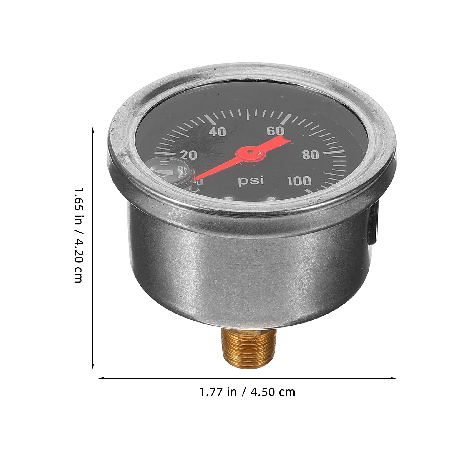 Pressure Gauge 1/8Npt 0-100Psi High Sensitivity Fuel System Testing Tool For Car Engine Diagnostic Use