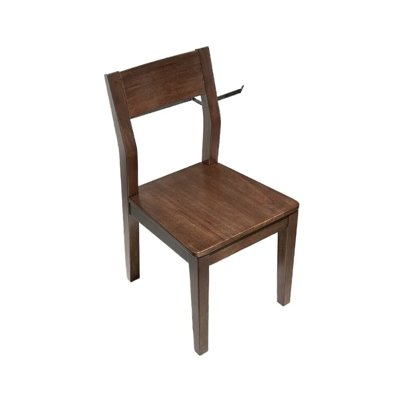 

Walnut dining chair household stool back chair casual thickened wooden fully equipped all solid wood chair
